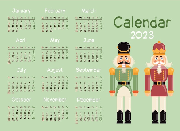 Nutcracker vector calendar