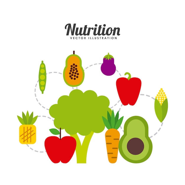 nutrition concept design, vector illustration eps10 graphic 