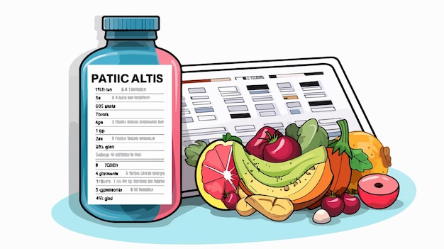 Vector nutrition facts infographic icon cartoon vector