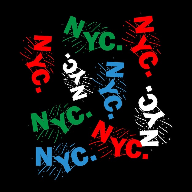 NYC design typography  vector design text illustration t shirt Print