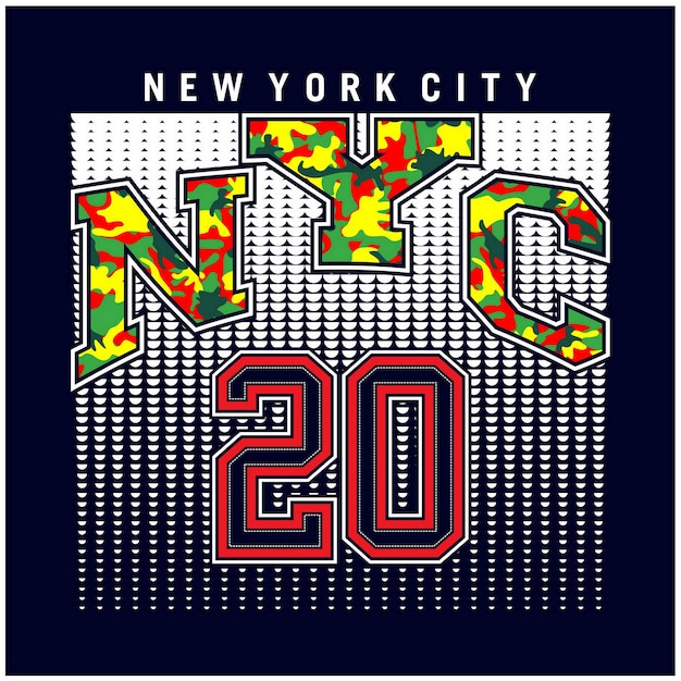 NYC New york city 20  army pattern and camouflage typography design in vector illustration