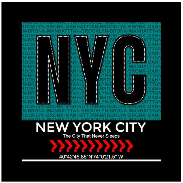 NYC New York city Vintage typography design in vector illustration tshirt clothing and other uses