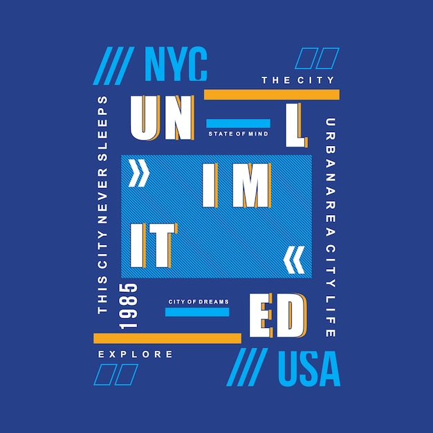 nyc typography for printing t shirt