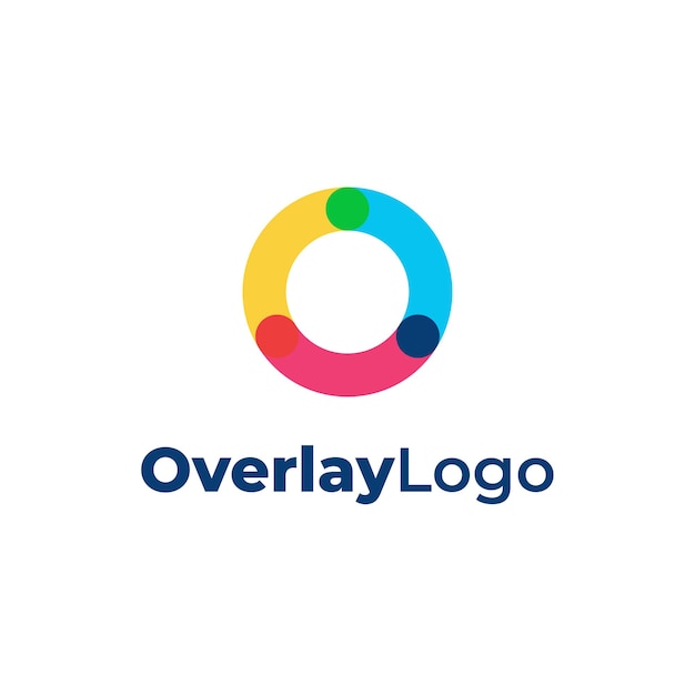 O Modern And Colorful Initial Alphabet Letter Logo Overlapping Graphics