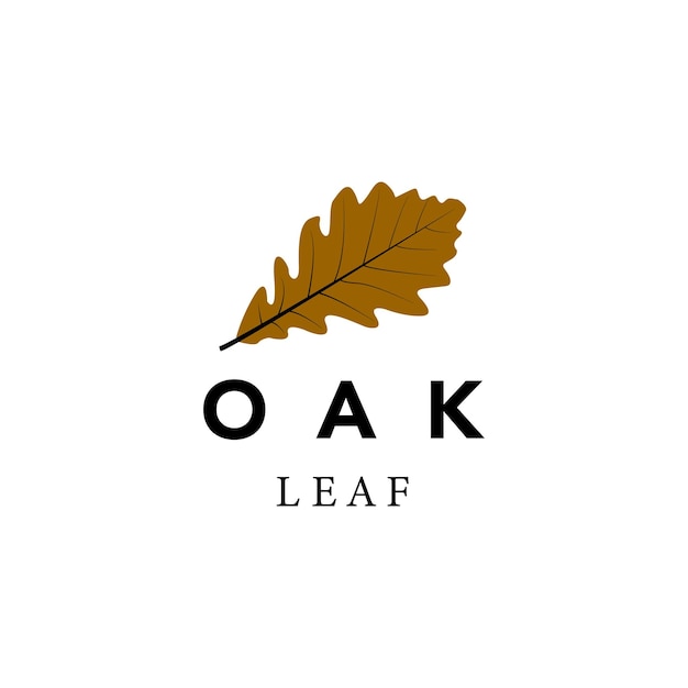 Oak leaf design brown autumn vector illustration