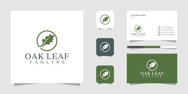 oak leaf logo and business card inspiration