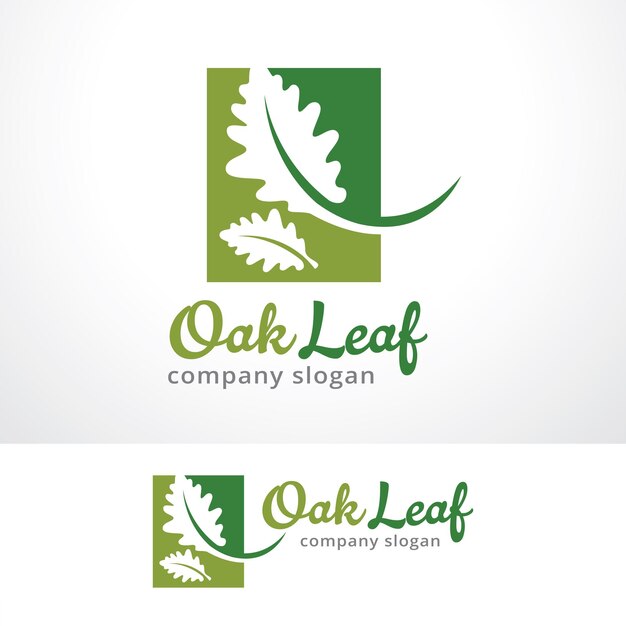 Oak Leaf Logo Template Design Vector Emblem Design Concept Creative Symbol Icon