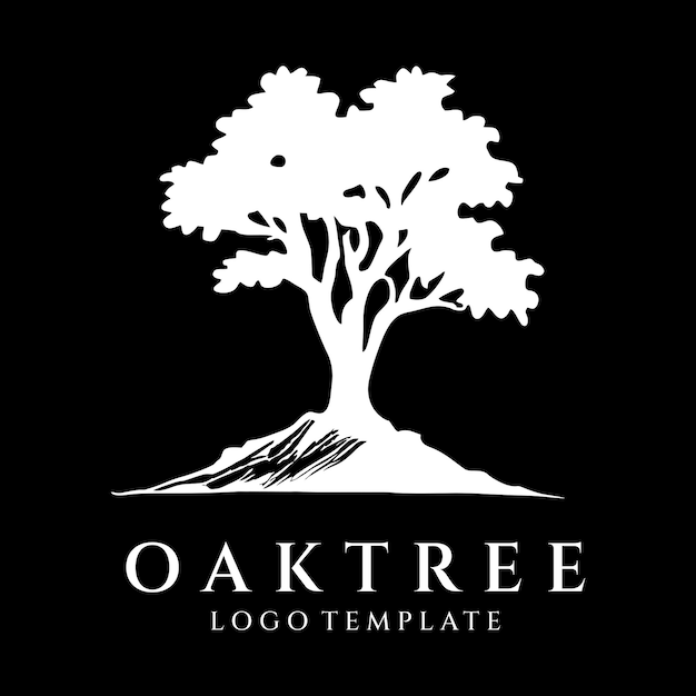 Oak Tree logo design vector illustration