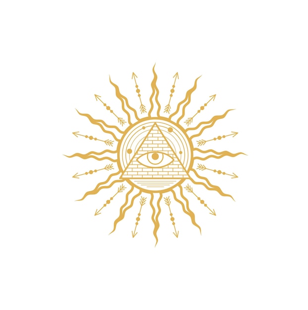 Occult esoteric symbol egyptian all-seeing eye