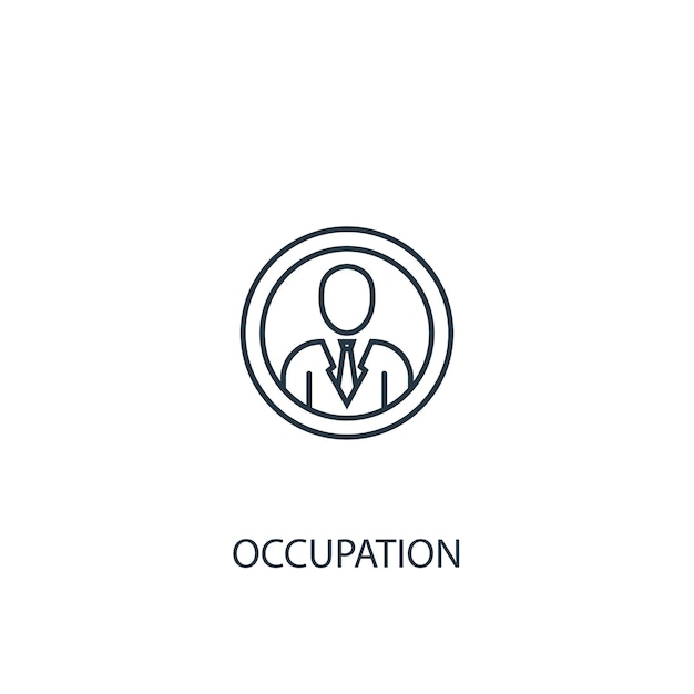 Occupation concept line icon. Simple element illustration. Occupation  concept outline symbol design. Can be used for web and mobile UI/UX