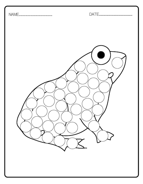 Ocean animals coloring book,Dot Markers Activity for kids.