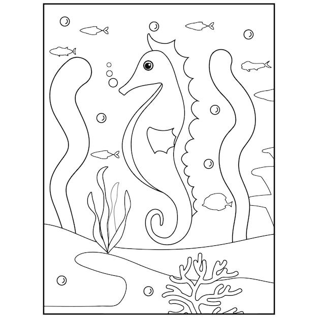 Ocean Animals Coloring Pages For kids