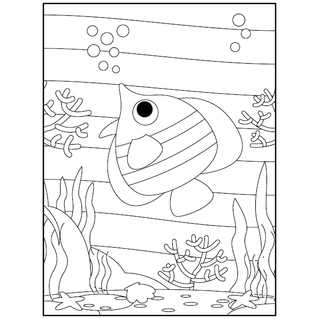 Ocean Animals Coloring Pages For kids