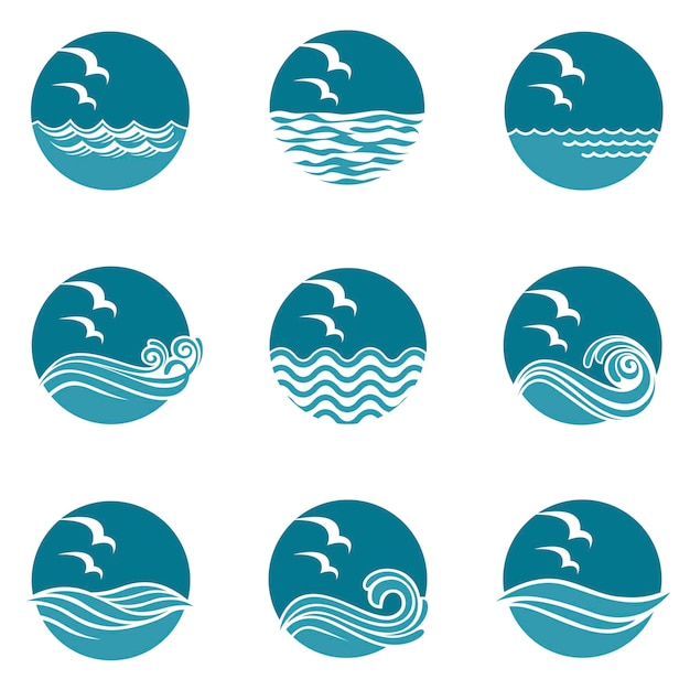 ocean icon set