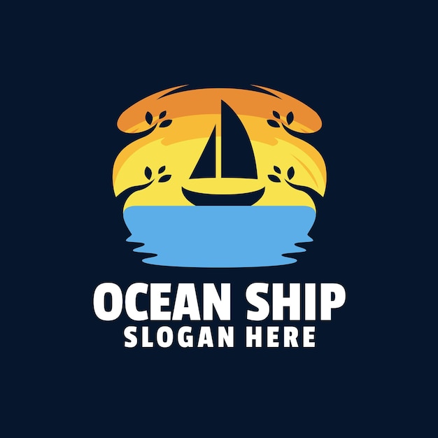 Ocean Ship Logo Template