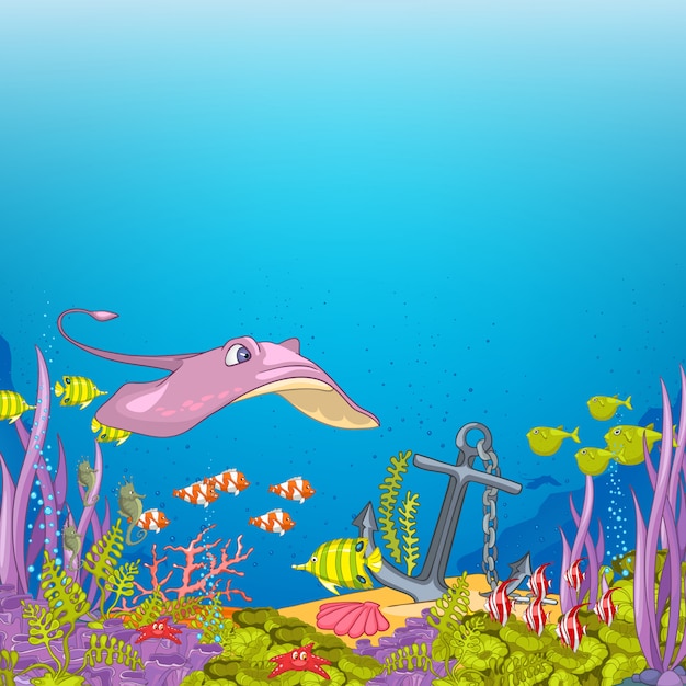 Ocean Underwater Cartoon