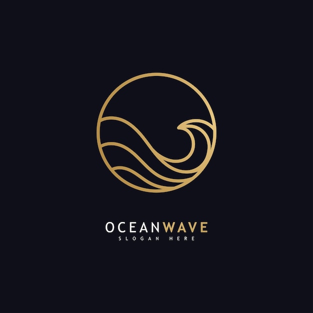 Ocean Wave Logo Template Vector