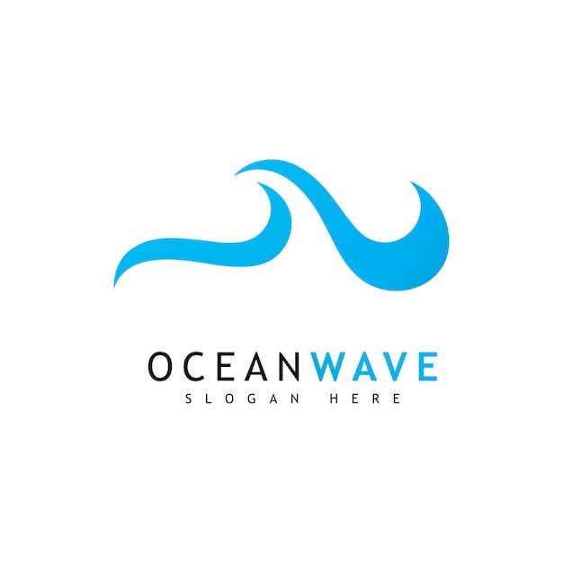 Ocean Wave Logo Template Vector