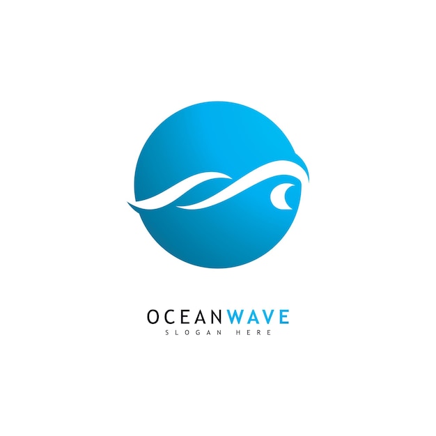 Ocean Wave Logo Template Vector