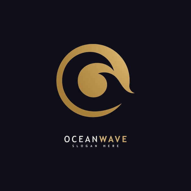 Ocean Wave Logo Template Vector