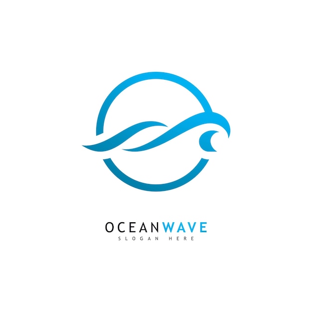 Ocean Wave Logo Template Vector