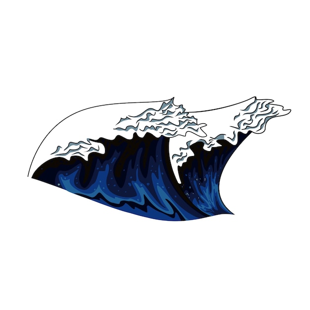 ocean wave vector illustration. wave sign and symbol.