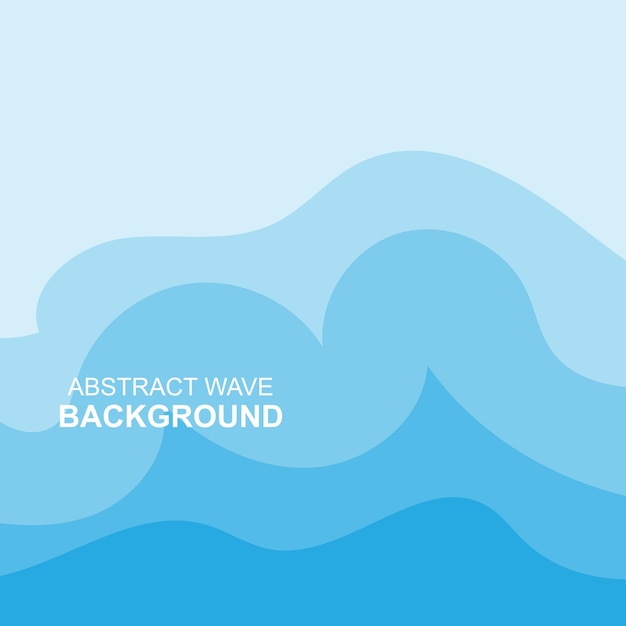 Ocean Waves Background Logo Design Vector Art Icons In pastel colors