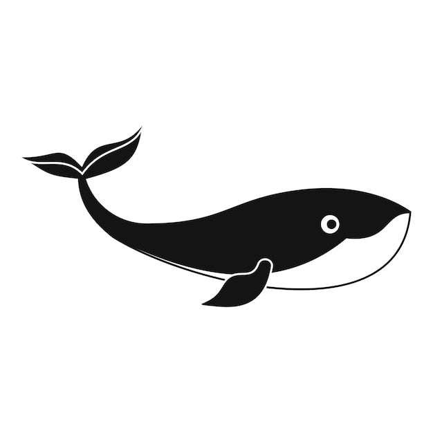 Ocean whale icon Simple illustration of ocean whale vector icon for web design isolated on white background