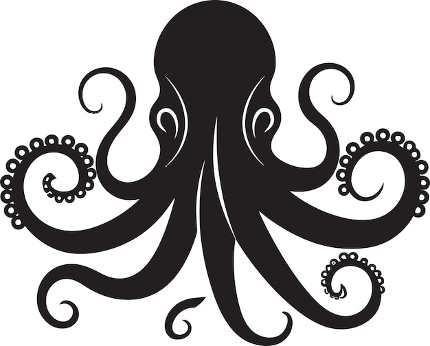 Oceanic Opulence Octopus Emblem Design Inky Illusions Octopus Icon Vector