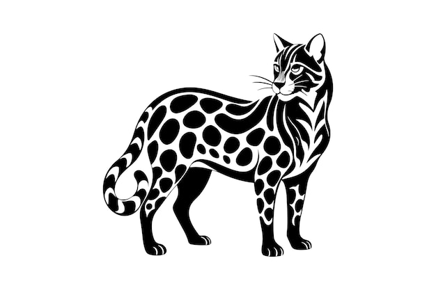 Ocelot silhouette vector illustration Ocelot silhouette vector Ocelot silhouette PNG