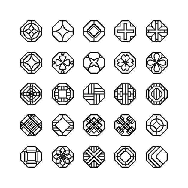 octagon geometric vector icon