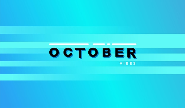 October background banner design gradient