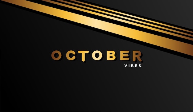 October background banner design gradient