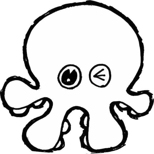 OCTOPUS Cartoon Drawing illustrated by ArtByUncle 4