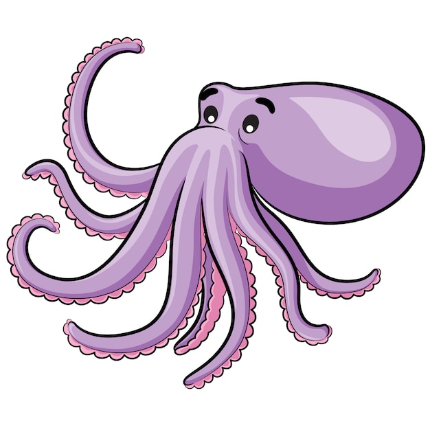 Vector octopus cartoon