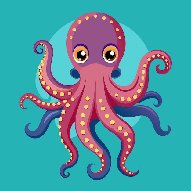 Vector octopus color vector clip illustration design