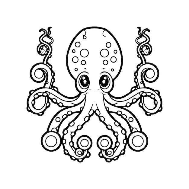 Octopus coloring pages Octopus outline for coloring book