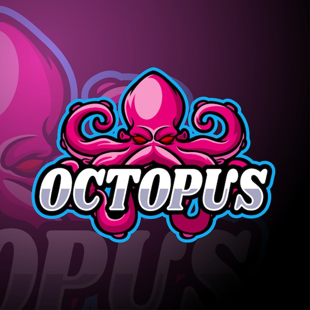 Octopus esport logo mascot template