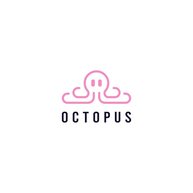 Octopus line art logo