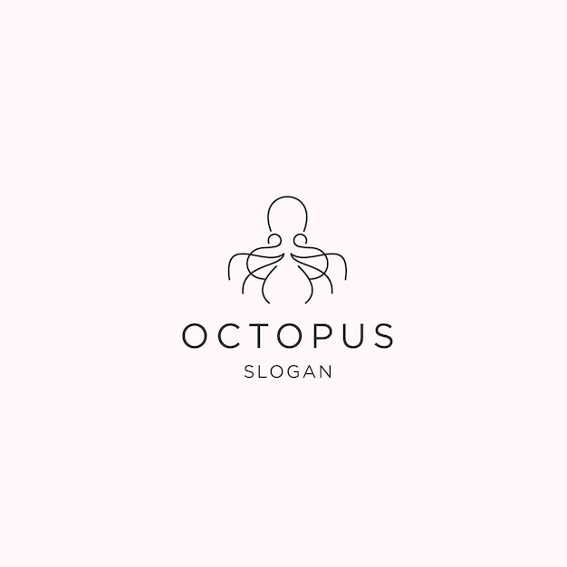 Octopus logo icon design template vector illustration