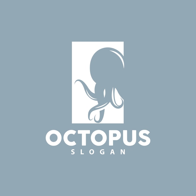 Octopus Logo Sea Animals Vector Seafood Ingredients Cuttlefish Tentacles Icon Silhouette Design