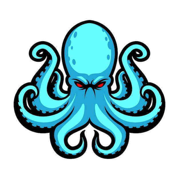 octopus mascot for e sports logo