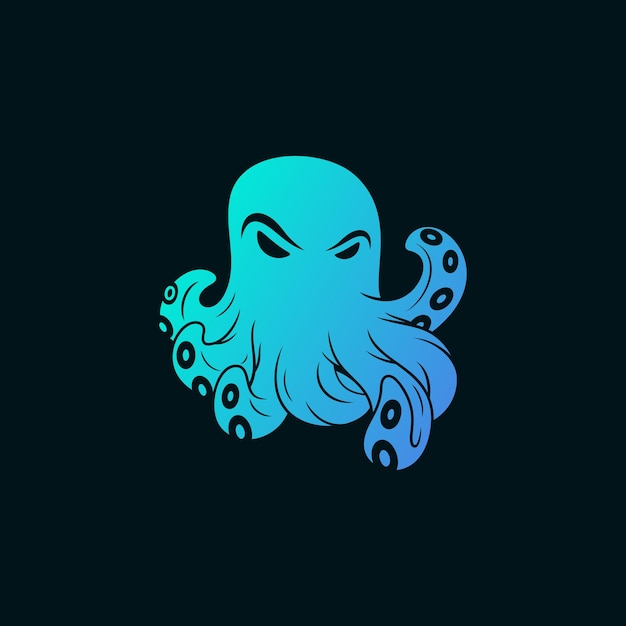 Octopus mascot logo design element for your business