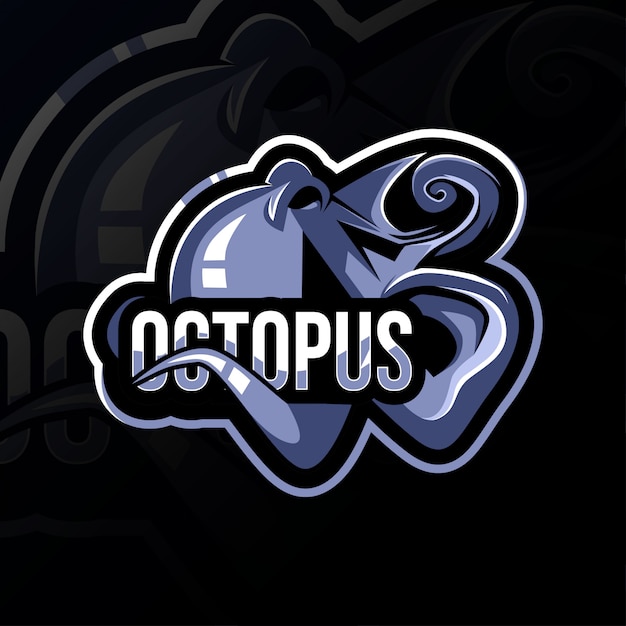 Octopus mascot logo esport design