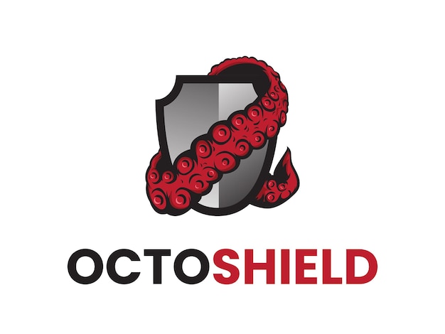 Octopus shield logo design