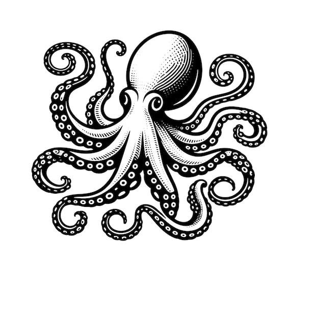 Octopus SVG Cut File Graphic