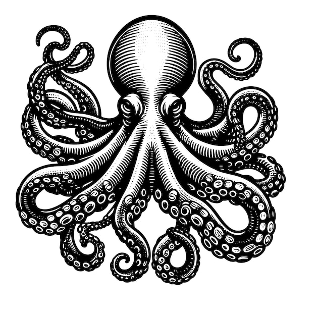 Octopus SVG Cut File Graphic