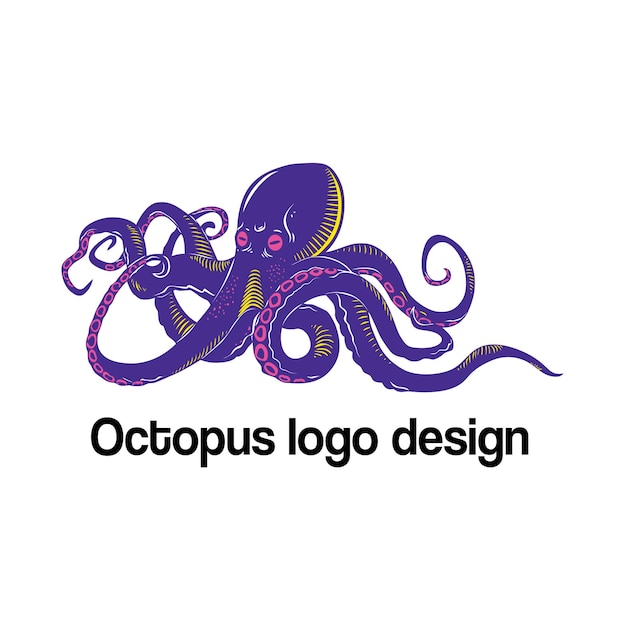 Octopus vector logo design