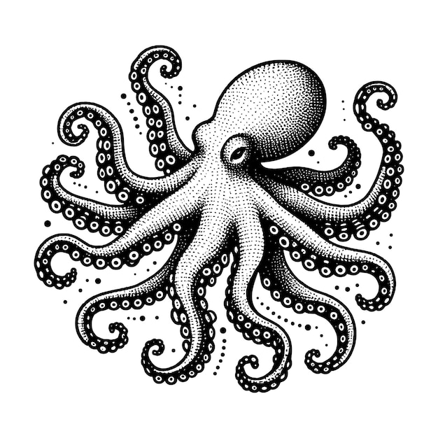 an octopus with the word octopus on it