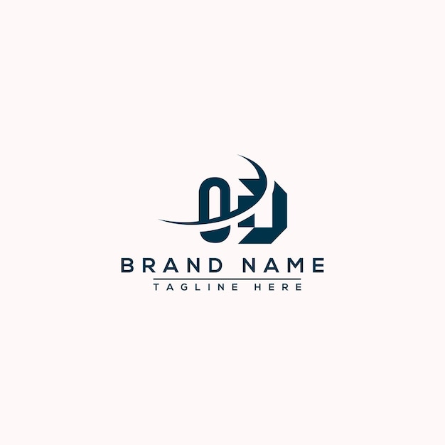 OD Logo Design Template Vector Graphic Branding Element